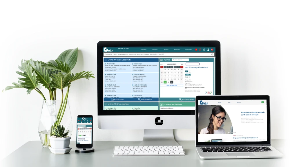 AJUR em computador, notebook e celular